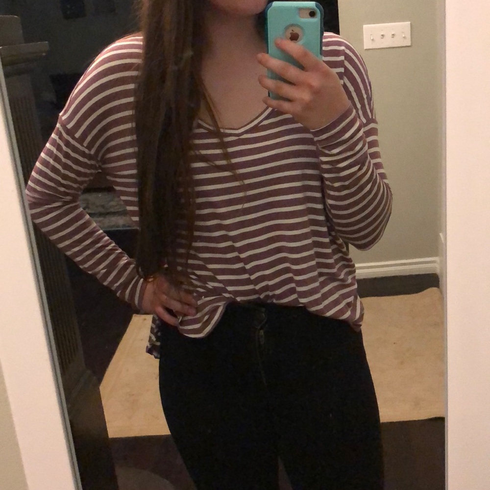 American Eagle Soft&Sexy purple long sleeve tee